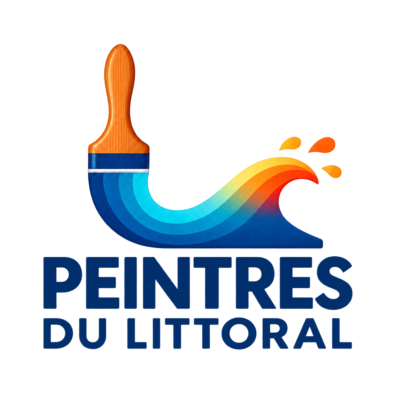 Peintres du Littoral — logo pinceau et vague